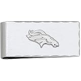Denver Broncos 7/16 Sterling Silver 2-D Logo on Nickel Plated Money Clip