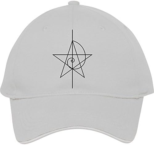Hot Sale Snapback Hats Classicmale/female Designer Snapbacks Caps Good Quality Pentagram, Five Star, Spiral, Alchemy, Magic, Witches, Character, Fibonacci, Compasses, Gothic, Pagan Sports Hat?white Cotton Naomirice