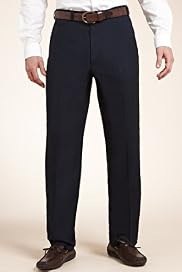 Collezione Pure Linen Straight Leg Flat Front Trousers
