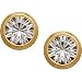 18K Gold Plated 4mm CZ Titanium Stud Earrings