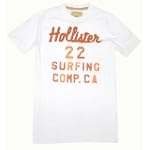 Hollister by Abercrombie Mens Surfing Logo T-Shirt - White
