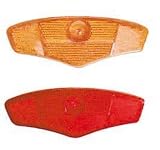 Pyramid Bicycle Wheel Reflector Set, Short, Amber and Red