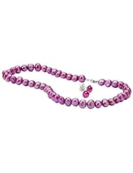 Rosebud Pearl Necklace & Earrings