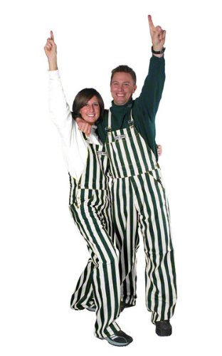 Dark Green/White Game Bibs Overalls