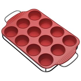 Roshco Silicone 12-Cup Muffin Pan with Sled