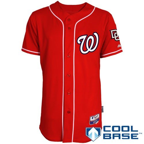 Bryce Harper Authentic Cool Base By Majestic Washington Nationals Alternate 1 Red Jersey Size 52