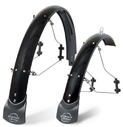Planet Bike SpeedEZ Hybrid/Touring Front and Rear Bicycle Fender Set (45mm Wide)
