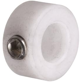 Climax Part NC-037, Nylon Set Screw Collar, 3/8 inches bore, 3/4 inches OD, 7/16 inches Width, 1/4-20 x 3/16 "Screw