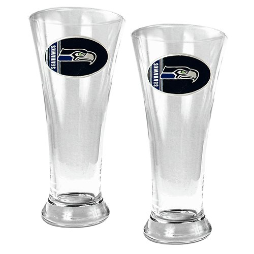 NFL Seattle Seahawks Two Piece 19-Ounce Pilsner Glass Set