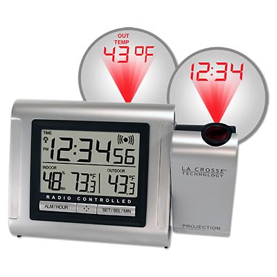 Childrens Toyshop  Sporting Goods : La Crosse Technology Projection Alarm Clock with Humidity & Temperature