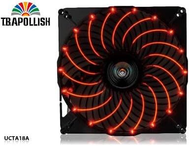 180MM T.B. Apollish High Performance Case Fan with Red LED-2pack