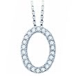 Elliptical Fancy Diamond Pendant Necklace