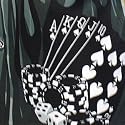 NEW Las Vegas Poker Dice Flames Casino Biker Shirt, full house, Dragonfly