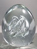 Murano Design Hand Blown Glass Art Crystal Waves Twist Paperweight