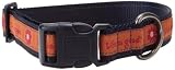 Life is Good Accessory Nylon Dog Collar, Juicy Orange, 9″-16″