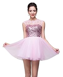 Sheer Lace Short Bateau Neck Evening Dress/Homecoming Dress/Prom Dress/Party Dress/Wedding Dress 