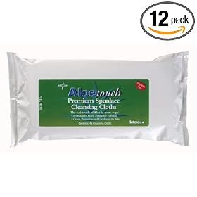 Medline Aloetouch Cleansing Cloths (Pack of 12)