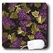 Lee Hiller Designs General Themes - Purple Grape Clusters on Black - Mouse Pads