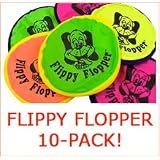 Flippy Flopper Flying Disc for Dogs (10-Pack, Large)