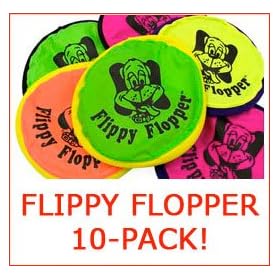 Flippy Flopper Flying Disc for Dogs (10-Pack, Large)