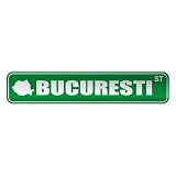  BUCURESTI ST  STREET SIGN CITY ROMANIA