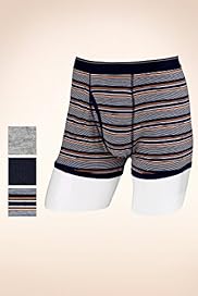 3 Pack Authentic Cool Fresh Stretch Cotton Assorted Trunks with Stay New