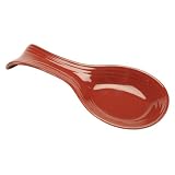 Glazed Pottery Spoon Rest - Red 
