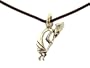 Beautiful! Sterling-silver Kokopelli with Genuine leather Rope