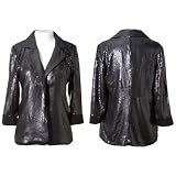 ROMEO & JULIET COUTURE Sequined Chiffon Boyfriend Blazer