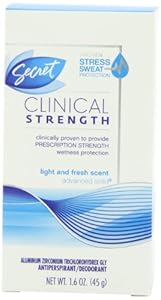 Secret Clinical Strength Advanced Solid Antiperspirant and Deodorant Light And Fresh Scent 1.6 Ounce