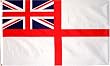 English Civil Ensign "White" Flag - 3 foot by 5 foot Polyester (NEW)