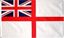 English Naval Ensign "White" Flag - 3 foot by 5 foot Polyester (NEW)