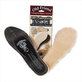 Old Friend 481142 Mens Sheepskin Charcoal Slipper Inserts by Old Friend