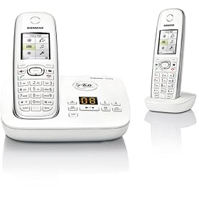 Siemens Gigaset dect_6.0 Cordless Phone System with Additional Handset and Free SkinIt (C595-2) by 