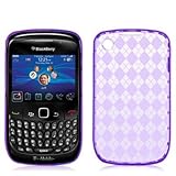 Purple TPU Candy Rubber Flexi Skin Case Cover for Blackberry Curve 8520 853 ....