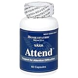 VAXA Homeopathic Medicinal Attend, Support for Attention Difficulties, Capsules, 60-Count Bottle