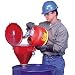 Justrite 08207 Steel Metal Drum Funnel with 2" NPT Adapter and 6" Flame Arrester, 10.75" Diameter x 10" Height