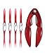 5 Pc Red Seafood Set By Steel Function