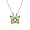 Sterling Silver Peridot Butterfly Pendant Necklace, 18