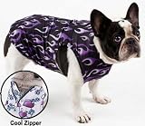 Black with Purple Flames Slicker Tank Style Dog Tshirt EXTRA EXTRA SMALL XXS