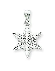14K White Gold Tiny Snow Flake Charm FindingKing