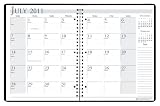 House of Doolittle 14 Month Academic Planner July 2011 to August 2012, 8 1/2 x 11 Inch Bright Blue Cover with 3 Hole Punch for Binders, Recycled, Made in the USA (HOD26308)