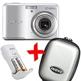 Fuji A170 Digital Camera + Silver Case +Sony Charger and 2pcs NiMh Batteries Bundle (Fujifilm Finepix A170 10.2MP 3xOptical Zoom 2.7 LCD)