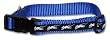 Designer Rat Cat Collar - Black and White Trim on Blue Collar - Medium - Made in USA