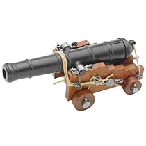 Large Naval / Pirate Cannon - Detailed Wood and Metal Replica of Classic Nautical Big Gun