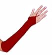 Vamptessa 19 Inch Red Glovelets - Red