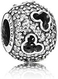 Qinger Disney Mickey Silhouettes Charm For Pandora Bracelet Beads 791442CZ