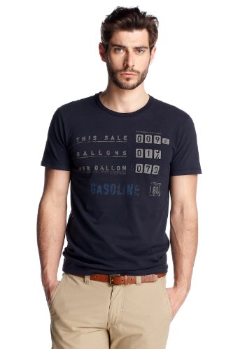 ESPRIT Herren T-Shirt D30625, Gr. 48 (M), Blau (admiral blue 460) Preisvergleich