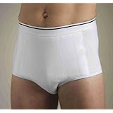 Dribriefs - Men's Incontinence Briefs - Medium - 2 Prs - White