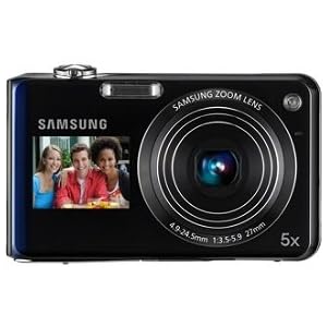 Samsung TL210 DualView 12.2 MP Digital Camera with 5X Optical Zoom and 3-Inch LCD Screen and 1.5-Inch Front Screen (Blue)